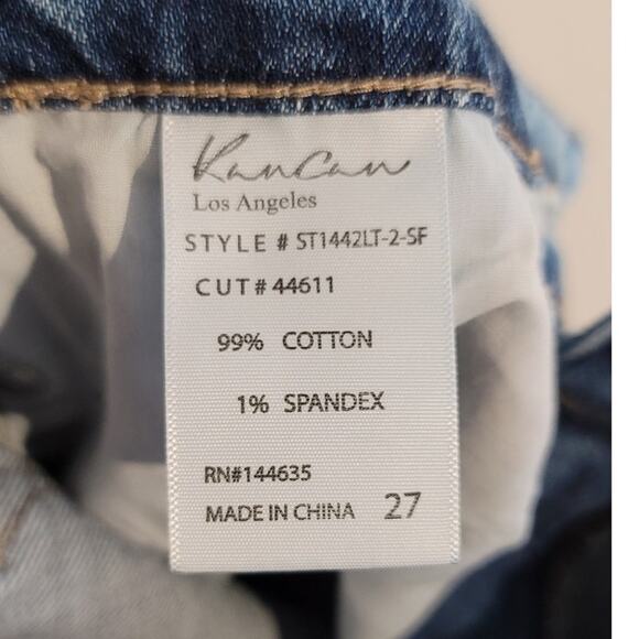 KanCan Distressed Straight Leg Ankle Jeans Blue 27 NEW - Picture 4 of 10
